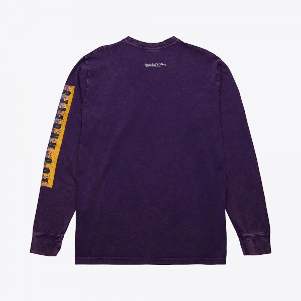 Футболка с длинным рукавом Los Angeles Lakers Mitchell & Ness 90s Reflective Lo-Fi - Purple