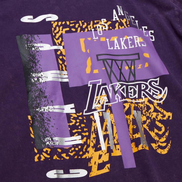 Футболка с длинным рукавом Los Angeles Lakers Mitchell & Ness 90s Reflective Lo-Fi - Purple