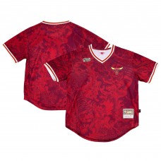 Футболка Chicago Bulls Mitchell & Ness Red Chinese New Year 4.0 Mesh