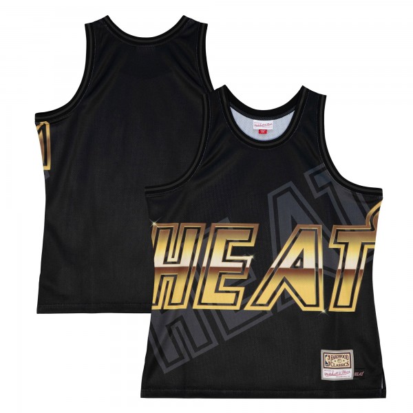 Майка Miami Heat Black Mitchell & Ness Big Face 4.0 Fashion