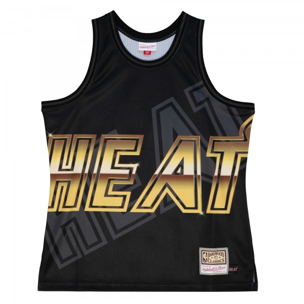 Майка Miami Heat Black Mitchell & Ness Big Face 4.0 Fashion