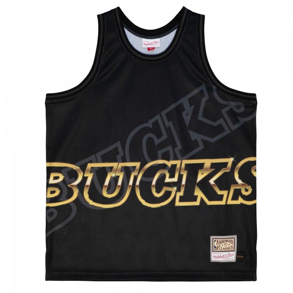 Майка Milwaukee Bucks Mitchell & Ness Big Face 4.0 Fashion - Black