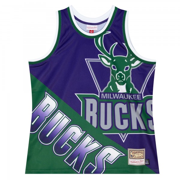 Майка Milwaukee Bucks Mitchell & Ness Big Face 5.0 Fashion - Purple