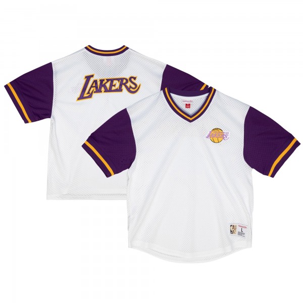 Футболка Los Angeles Lakers Mitchell & Ness Fashion Mesh V-Neck - White