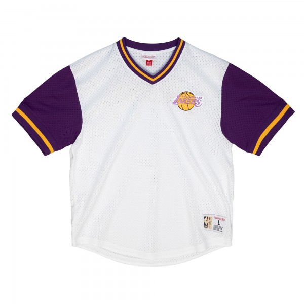 Футболка Los Angeles Lakers Mitchell & Ness Fashion Mesh V-Neck - White