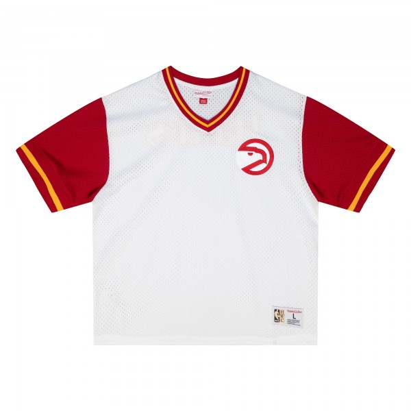 Футболка Atlanta Hawks Mitchell & Ness Fashion Mesh V-Neck - White