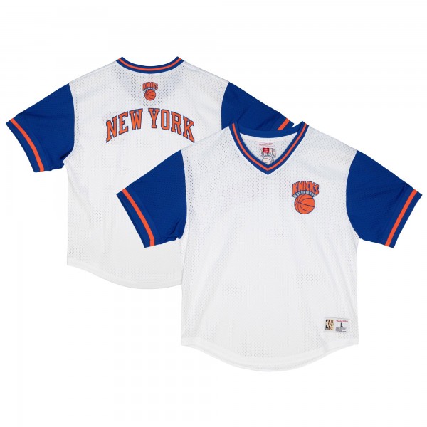 Футболка New York Knicks Mitchell & Ness Fashion Mesh V-Neck - White