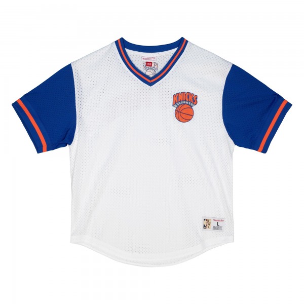 Футболка New York Knicks Mitchell & Ness Fashion Mesh V-Neck - White