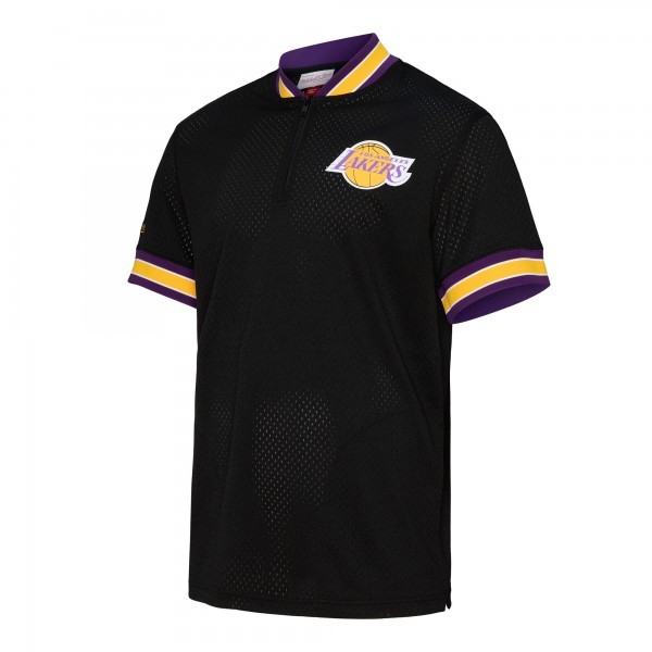Кофта на короткой молнии Los Angeles Lakers Mitchell & Ness Mesh - Black