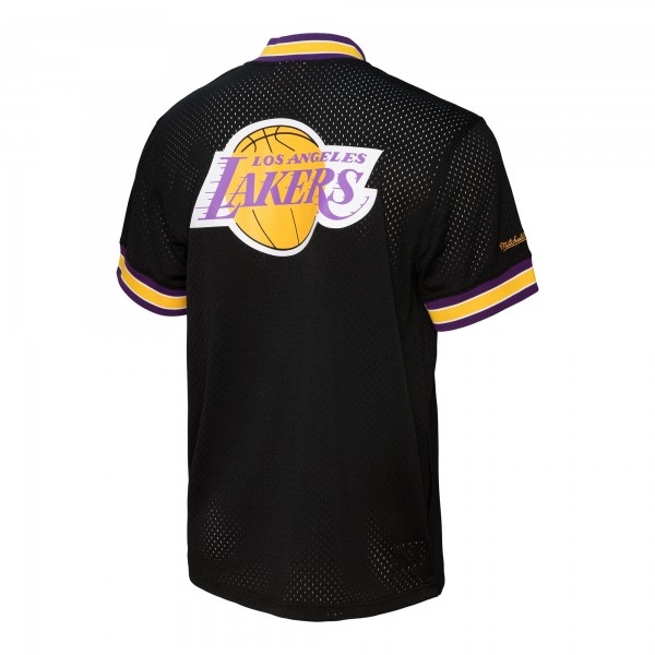 Кофта на короткой молнии Los Angeles Lakers Mitchell & Ness Mesh - Black