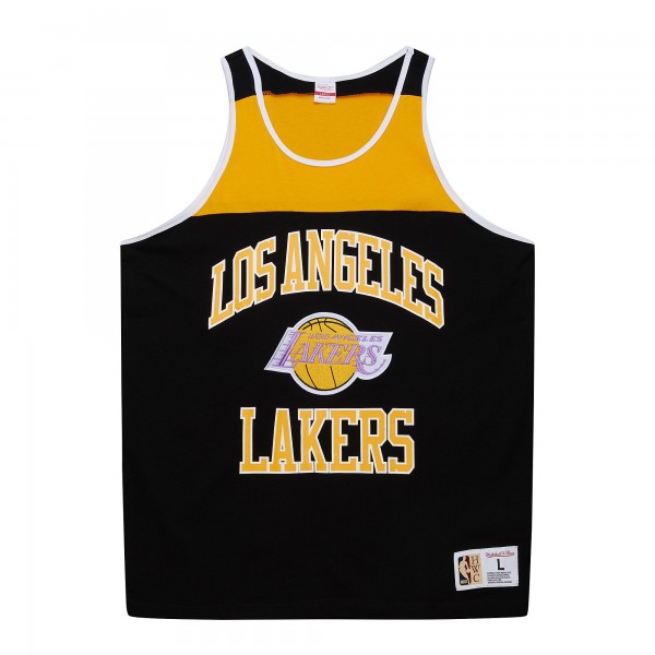 Майка Los Angeles Lakers Mitchell & Ness Hardwood Classics Heritage Color Block - Black