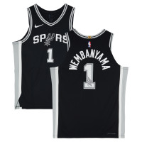 Джерси с автографом Victor Wembanyama San Antonio Spurs Fanatics Authentic Black Nike Icon Edition Authentic