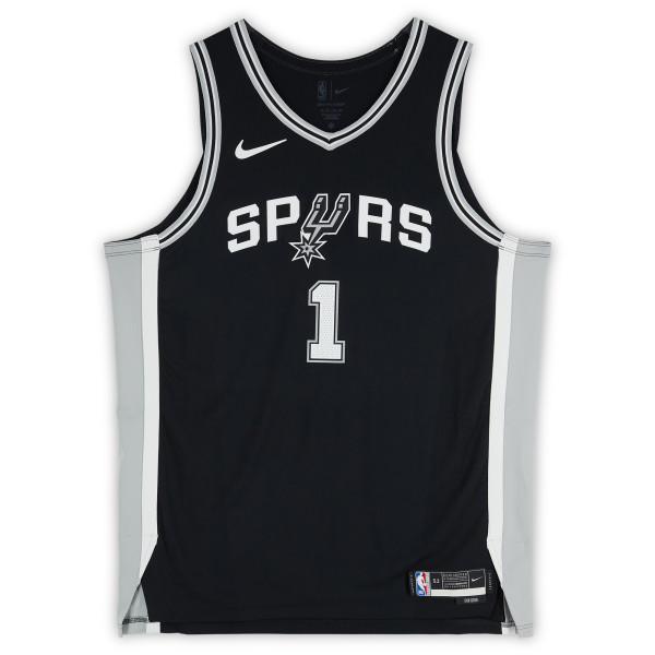 Джерси с автографом Victor Wembanyama San Antonio Spurs Fanatics Authentic Black Nike Icon Edition Authentic