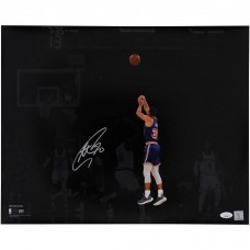 Stephen Curry Golden State Warriors Autographed Fanatics Authentic 16 x 20 Shooting vs. New York Knicks Spotlight Photograph - Signed in Silver Ink - JSA