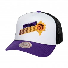 Бейсболка Phoenix Suns Mitchell & Ness White Hardwood Classics Blocker Foam Front Trucker