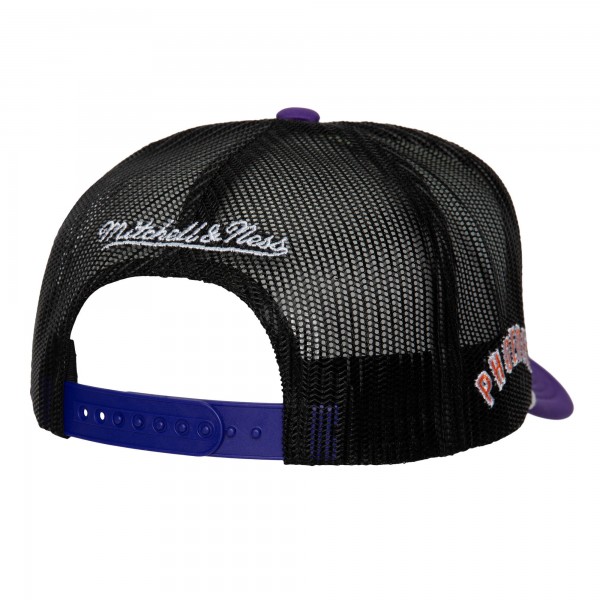Бейсболка Phoenix Suns Mitchell & Ness White Hardwood Classics Blocker Foam Front Trucker