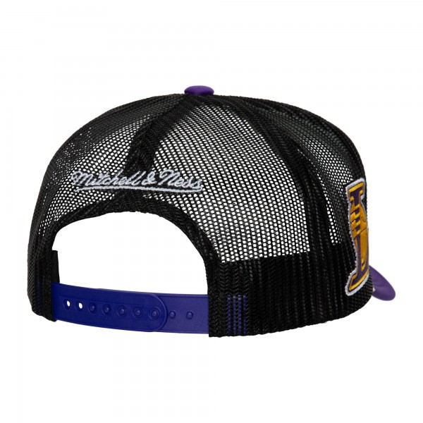 Бейсболка Los Angeles Lakers Mitchell & Ness Hardwood Classics Blocker Foam Front - White