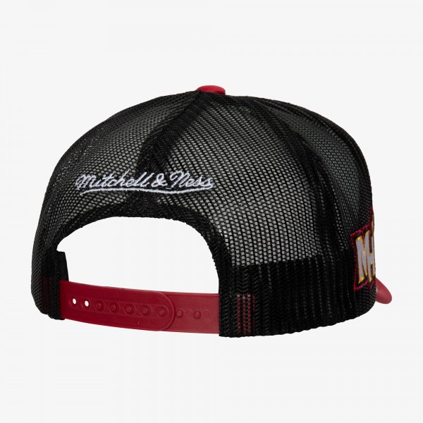 Бейсболка Miami Heat Mitchell & Ness White Hardwood Classics Blocker Foam Front