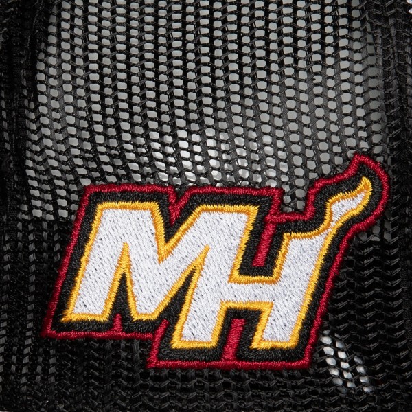 Бейсболка Miami Heat Mitchell & Ness White Hardwood Classics Blocker Foam Front