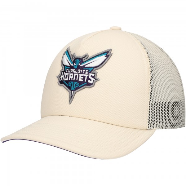 Бейсболка Charlotte Hornets Mitchell & Ness Trucker - Cream