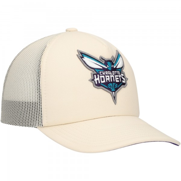 Бейсболка Charlotte Hornets Mitchell & Ness Trucker - Cream
