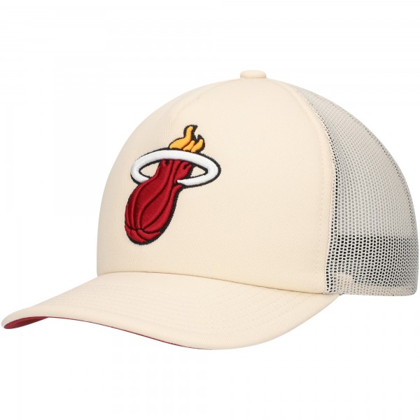 Бейсболка Miami Heat Mitchell & Ness Cream