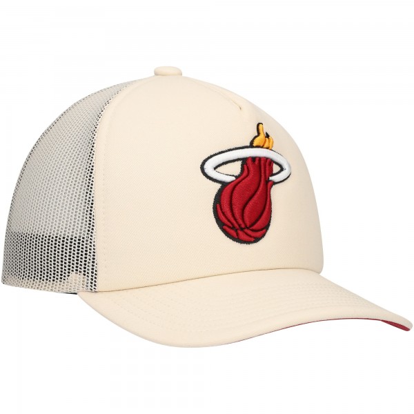 Бейсболка Miami Heat Mitchell & Ness Cream