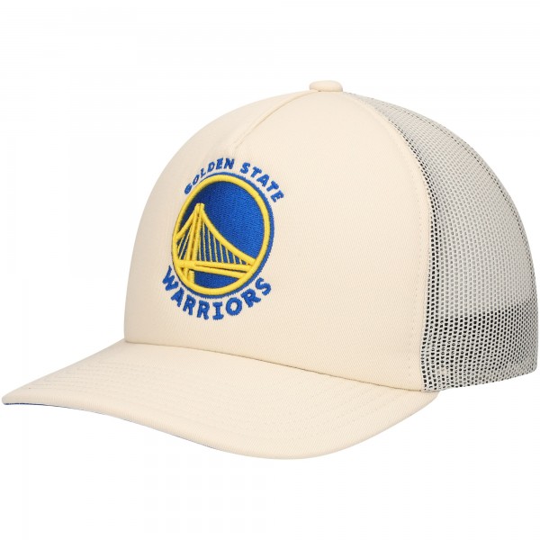 Бейсболка Golden State Warriors Mitchell & Ness Cream Trucker