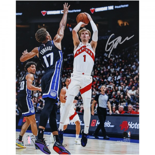 Gradey Dick Toronto Raptors Autographed Fanatics Authentic 8 x 10 Jump Shot vs. Kings Photograph