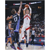 Gradey Dick Toronto Raptors Autographed Fanatics Authentic 16 x 20 Jump Shot vs. Kings Photograph