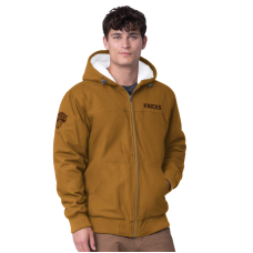 Толстовка New York Knicks G-III Sports by Carl Banks Tan Build Up Heavy Duck Canvas Full-Zip