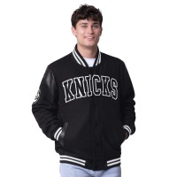 Бомбер New York Knicks G-III Sports by Carl Banks Clutch Hitter Varsity - Black