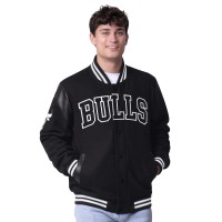 Куртка на кнопках Chicago Bulls G-III Sports by Carl Banks Black Clutch Hitter Varsity