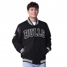 Куртка на кнопках Chicago Bulls G-III Sports by Carl Banks Black Clutch Hitter Varsity