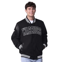 Бомбер Golden State Warriors G-III Sports by Carl Banks Clutch Hitter Varsity - Black
