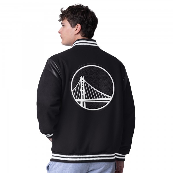 Бомбер Golden State Warriors G-III Sports by Carl Banks Clutch Hitter Varsity - Black
