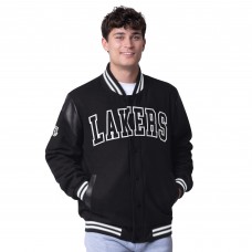 Бомбер Los Angeles Lakers G-III Sports by Carl Banks Clutch Hitter Varsity - Black