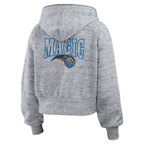 Женская толстовка Orlando Magic WEAR by Erin Andrews Heather Gray Speckled Radiator Full-Zip