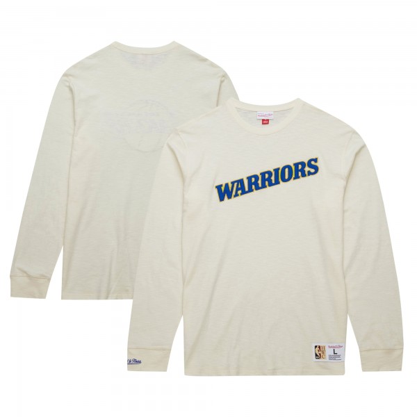 Футболка с длинным рукавом Golden State Warriors Mitchell & Ness Hardwood Classics Vintage - Cream
