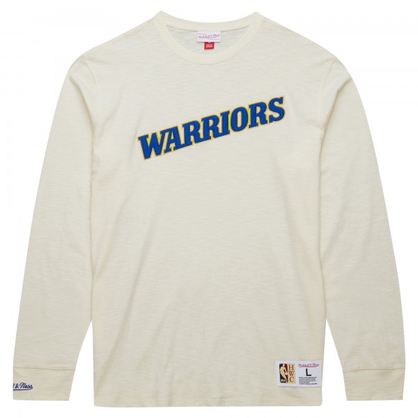 Футболка с длинным рукавом Golden State Warriors Mitchell & Ness Hardwood Classics Vintage - Cream