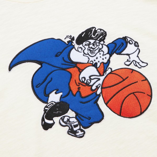 Футболка с длинным рукавом New York Knicks Mitchell & Ness Hardwood Classics Vintage - Cream