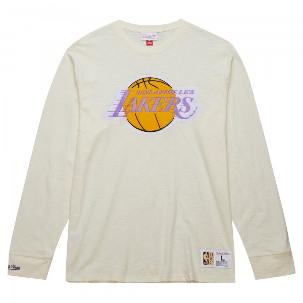 Футболка с длинным рукавом Los Angeles Lakers Mitchell & Ness Hardwood Classics Vintage - Cream