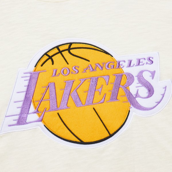 Футболка с длинным рукавом Los Angeles Lakers Mitchell & Ness Hardwood Classics Vintage - Cream