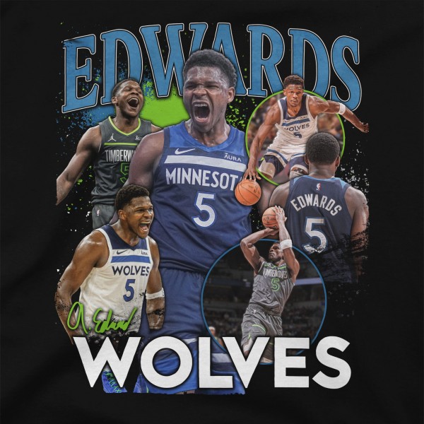 Футболка Anthony Edwards Minnesota Timberwolves Stadium Essentials Unisex Player Crossroads - Black