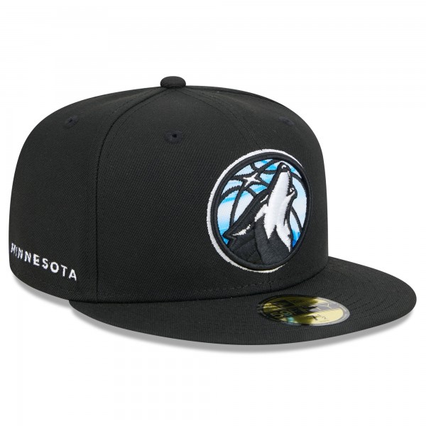 Бейсболка Minnesota Timberwolves New Era 2024/25 City Edition Alternate 59FIFTY - Black