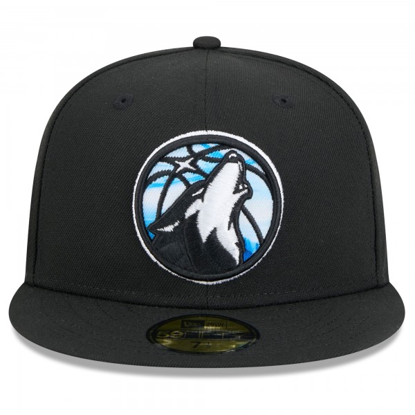 Бейсболка Minnesota Timberwolves New Era 2024/25 City Edition Alternate 59FIFTY - Black