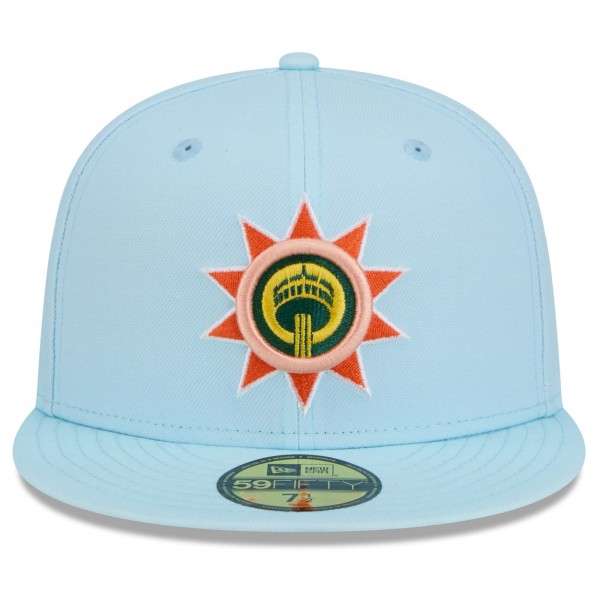 Бейсболка San Antonio Spurs New Era 2024/25 City Edition Alternate 59FIFTY - Light Blue