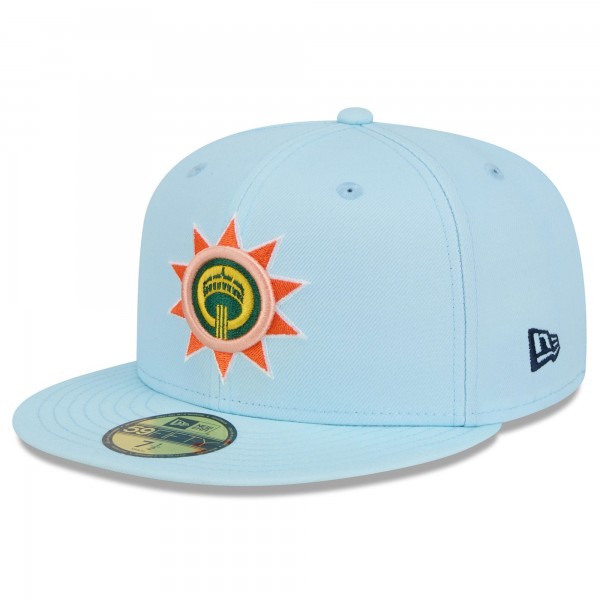 Бейсболка San Antonio Spurs New Era 2024/25 City Edition Alternate 59FIFTY - Light Blue