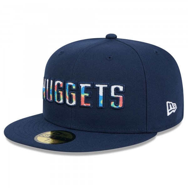 Бейсболка Denver Nuggets New Era 2024/25 City Edition Alternate 59FIFTY - Navy