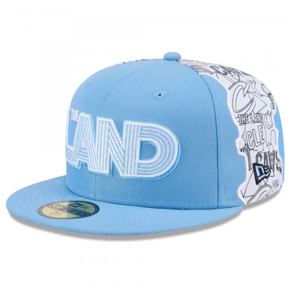 Бейсболка Cleveland Cavaliers New Era 2024/25 City Edition 59FIFTY - Light Blue